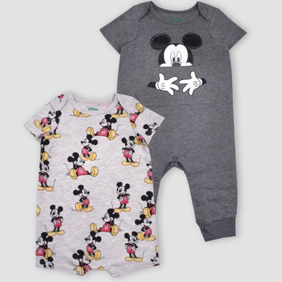 Disney Other - Disney Baby Mickey Mouse Short Sleeve Romper Bundle